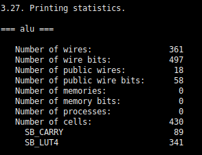 Synthesis Report on Lattice ice40 fpga